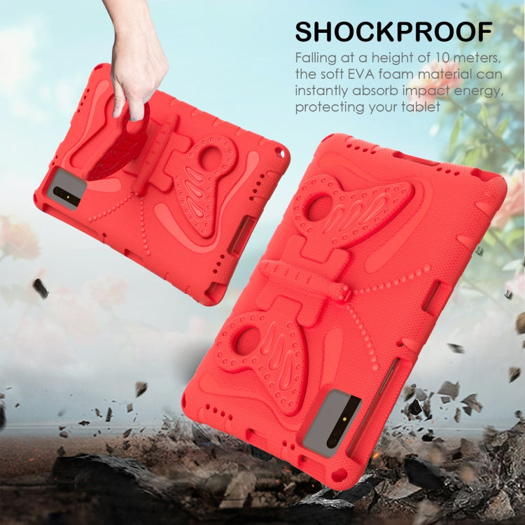 For Samsung Galaxy Tab S9 FE X510 Butterfly Bracket EVA Shockproof Tablet Case(Red) - Galaxy Tab S9 FE by PMC Jewellery | Online Shopping South Africa | PMC Jewellery | Buy Now Pay Later Mobicred