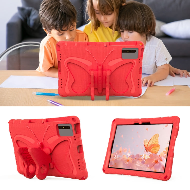 For Samsung Galaxy Tab S9 11 X710 Butterfly Bracket EVA Shockproof Tablet Case(Red) - Other Galaxy Tab PC by PMC Jewellery | Online Shopping South Africa | PMC Jewellery | Buy Now Pay Later Mobicred