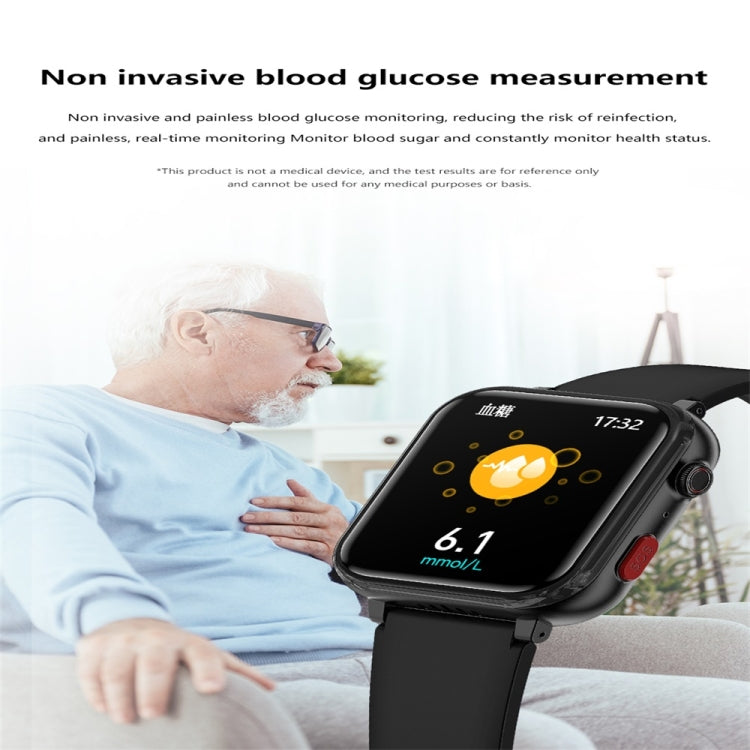 G18 1.83 inch Color Screen Smart Watch Leather Strap, Support  Noninvasive Blood Sugar / Uric Acid(Black) - Smart Watches by PMC Jewellery | Online Shopping South Africa | PMC Jewellery | Buy Now Pay Later Mobicred