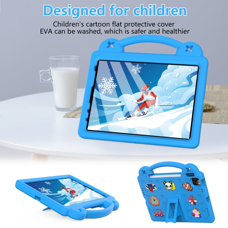 For iPad Air 11 2024 Handle Kickstand Children EVA Shockproof Tablet Case(Sky Blue) - iPad Air 11 2024 Cases by PMC Jewellery | Online Shopping South Africa | PMC Jewellery | Buy Now Pay Later Mobicred