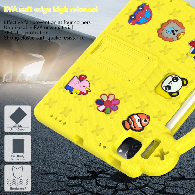 For iPad Air 11 2024 Handle Kickstand Children EVA Shockproof Tablet Case(Yellow) - iPad Air 11 2024 Cases by PMC Jewellery | Online Shopping South Africa | PMC Jewellery | Buy Now Pay Later Mobicred