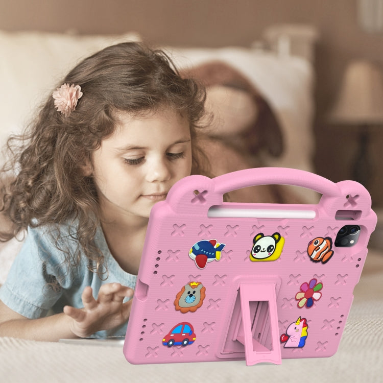 For  iPad Pro 11 2024 Handle Kickstand Children EVA Shockproof Tablet Case(Pink) - iPad Pro 11 2024 Cases by PMC Jewellery | Online Shopping South Africa | PMC Jewellery | Buy Now Pay Later Mobicred