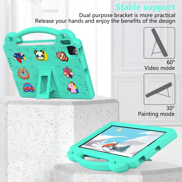 For  iPad Pro 11 2024 Handle Kickstand Children EVA Shockproof Tablet Case(Mint Green) - iPad Pro 11 2024 Cases by PMC Jewellery | Online Shopping South Africa | PMC Jewellery | Buy Now Pay Later Mobicred