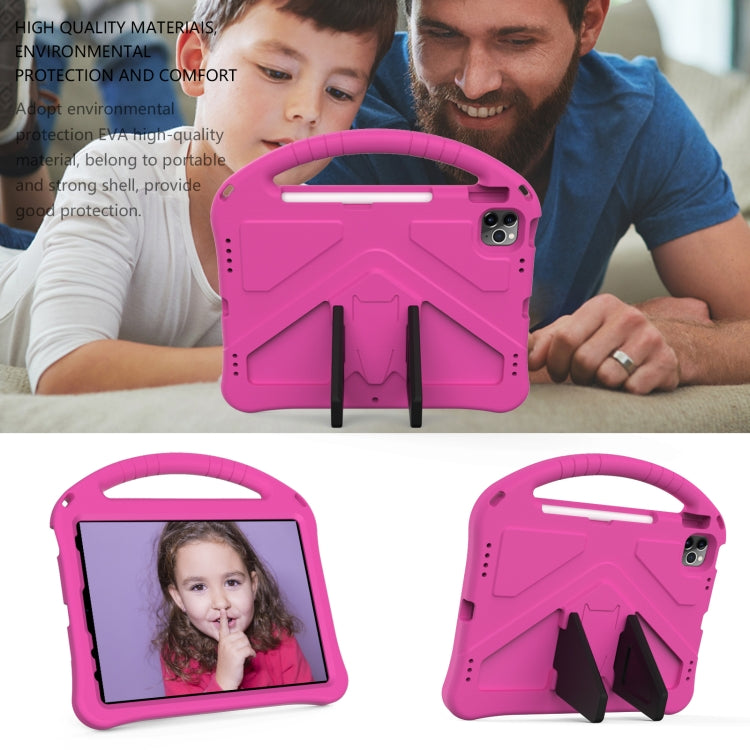 For iPad Air 11 2024 EVA Shockproof Tablet Case with Holder(RoseRed) - iPad Air 11 2024 Cases by PMC Jewellery | Online Shopping South Africa | PMC Jewellery | Buy Now Pay Later Mobicred