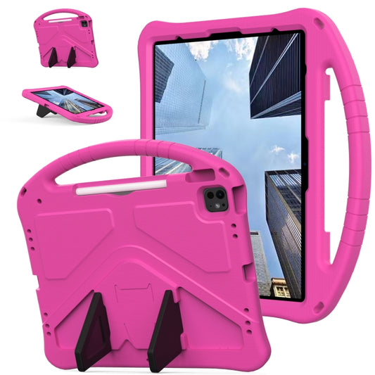 For iPad Air 13 2024 EVA Shockproof Tablet Case with Holder(RoseRed) - iPad Air 13 2024 Cases by PMC Jewellery | Online Shopping South Africa | PMC Jewellery | Buy Now Pay Later Mobicred