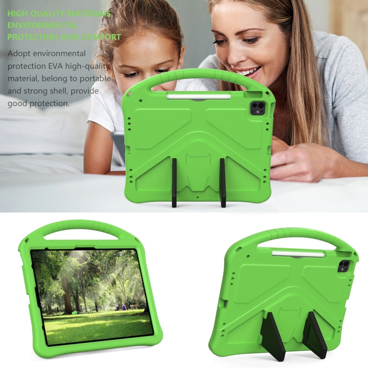 For iPad Air 13 2024 EVA Shockproof Tablet Case with Holder(Green) - iPad Air 13 2024 Cases by PMC Jewellery | Online Shopping South Africa | PMC Jewellery | Buy Now Pay Later Mobicred