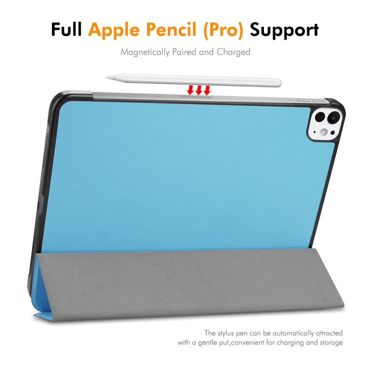 For iPad Pro 13 2024 ENKAY Tri-fold Custer Texture Platic Leather Smart Tablet Case(Black) - free shipping - PMC TechLife - Order now!