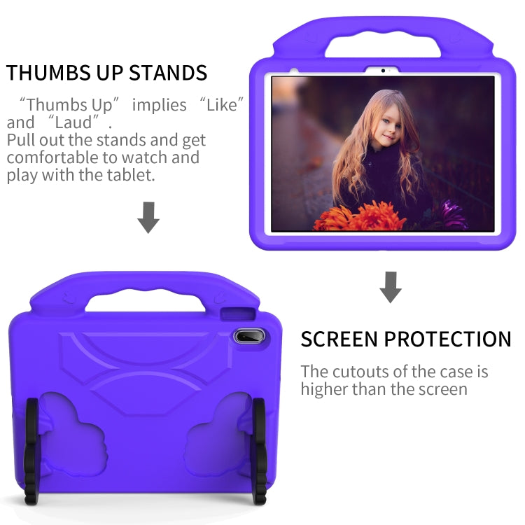 For iPad Air 11 2024 Children EVA Shockproof Tablet Case with Thumb Bracket(Purple) - iPad Air 11 2024 Cases by PMC Jewellery | Online Shopping South Africa | PMC Jewellery | Buy Now Pay Later Mobicred