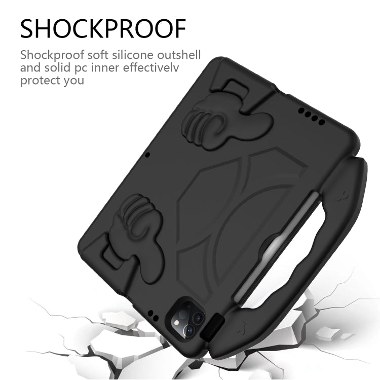 For iPad Pro 11 2024 Children EVA Shockproof Tablet Case with Thumb Bracket(Black) - iPad Pro 11 2024 Cases by PMC Jewellery | Online Shopping South Africa | PMC Jewellery | Buy Now Pay Later Mobicred