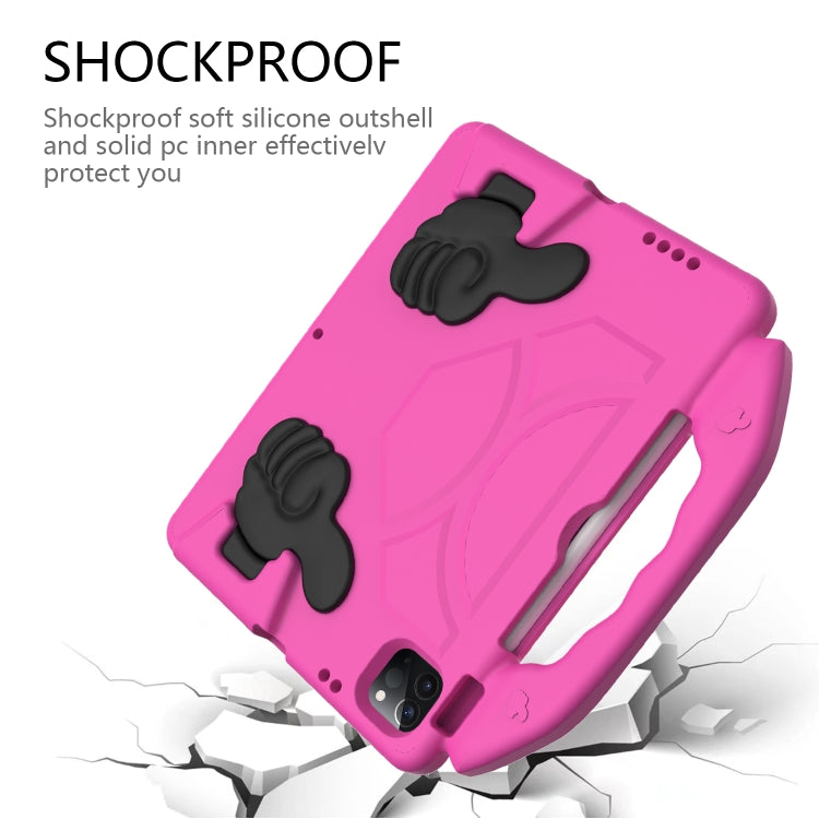For iPad Pro 11 2024 Children EVA Shockproof Tablet Case with Thumb Bracket(RoseRed) - iPad Pro 11 2024 Cases by PMC TechLife | Online Shopping South Africa | PMC TechLife | Buy Now Pay Later Mobicred