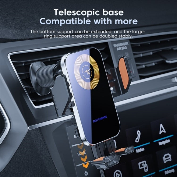 X15 Wireless Charger Mobile Phone Bracket Car Air Vent Cell Phone Mount Holder(Silver) - Car Charger by PMC Jewellery | Online Shopping South Africa | PMC Jewellery | Buy Now Pay Later Mobicred