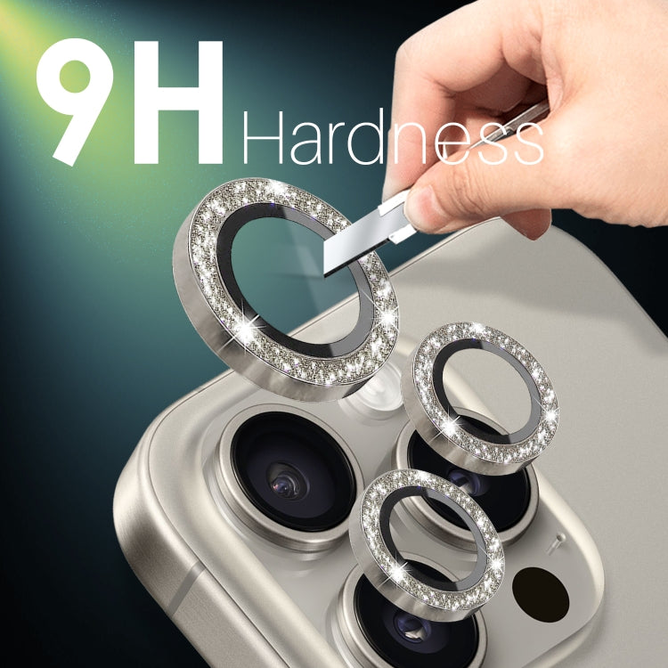 For iPhone 15 Pro / 15 Pro Max NORTHJO 2 Set 6pcs Camera Lens Protector Glitter Metal Ring Film(Natural) - iPhone 15 Pro Max Tempered Glass by NORTHJO | Online Shopping South Africa | PMC Jewellery | Buy Now Pay Later Mobicred