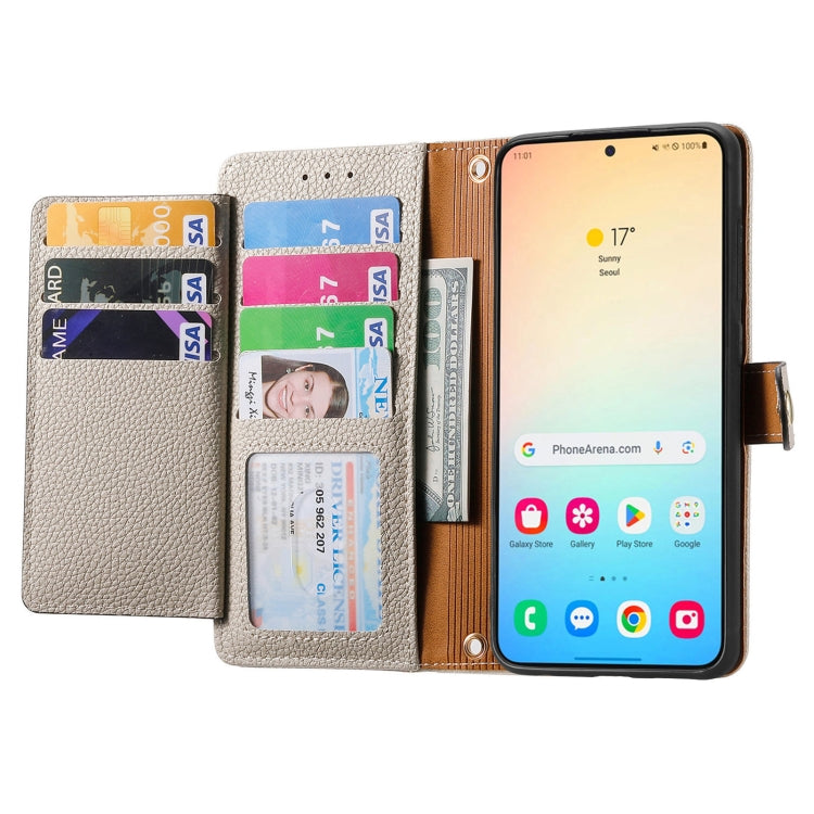 For Samsung Galaxy S25+ 5G Love Zipper Lanyard Leather Phone Case(Gray) - Galaxy S25+ 5G Cases by PMC Jewellery | Online Shopping South Africa | PMC Jewellery | Buy Now Pay Later Mobicred