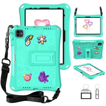 For iPad Air 11 2025 / 2024 Hi Baby EVA Full Body Tablet Case with Strap(Mint Green) - iPad Air 11 2025 / 2024 Cases by PMC Jewellery | Online Shopping South Africa | PMC Jewellery | Buy Now Pay Later Mobicred