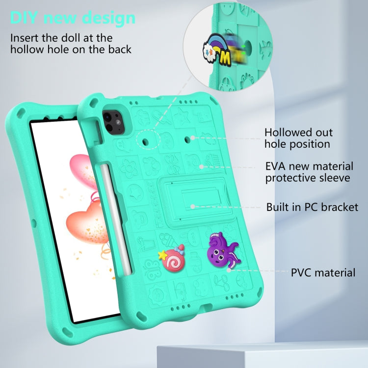 For iPad Air 11 2025 / 2024 Hi Baby EVA Full Body Tablet Case with Strap(Mint Green) - iPad Air 11 2025 / 2024 Cases by PMC Jewellery | Online Shopping South Africa | PMC Jewellery | Buy Now Pay Later Mobicred