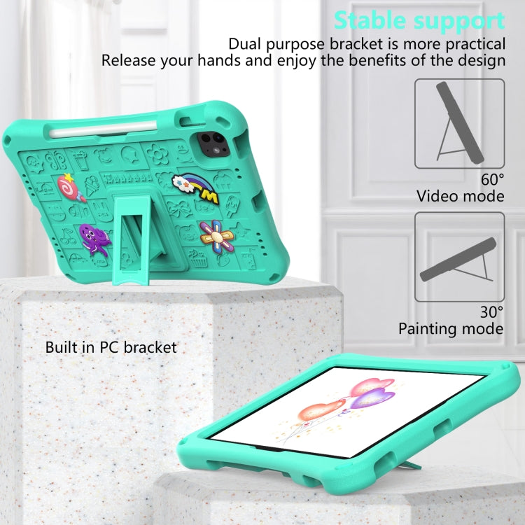 For iPad Air 11 2025 / 2024 Hi Baby EVA Full Body Tablet Case with Strap(Mint Green) - iPad Air 11 2025 / 2024 Cases by PMC Jewellery | Online Shopping South Africa | PMC Jewellery | Buy Now Pay Later Mobicred