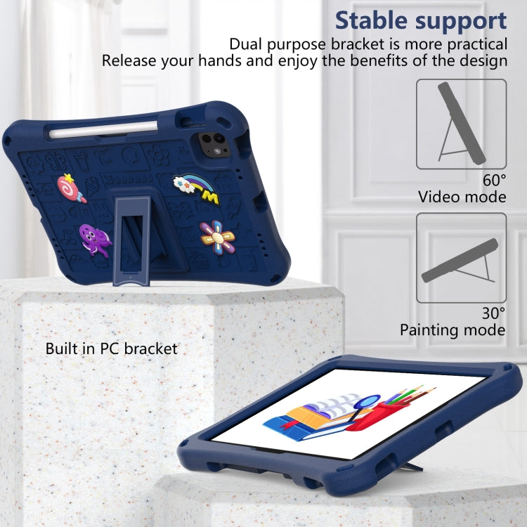 For iPad Air 11 2025 / 2024 Hi Baby EVA Full Body Tablet Case with Strap(Navy Blue) - iPad Air 11 2025 / 2024 Cases by PMC Jewellery | Online Shopping South Africa | PMC Jewellery | Buy Now Pay Later Mobicred