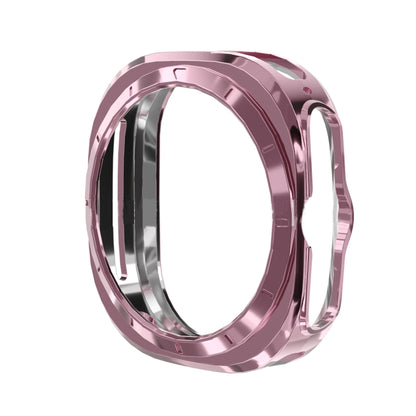 For Samsung Galaxy Watch Ultra 47mm Hollow Out TPU Electroplated Watch Protective Case(Pink) - Watch Cases by PMC Jewellery | Online Shopping South Africa | PMC Jewellery | Buy Now Pay Later Mobicred