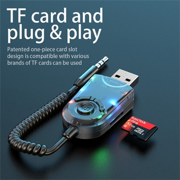 W9 Car Bluetooth Music Receiver USB Bluetooth 5.3 Adapter Wireless Audio Receiver - Bluetooth Car Kits by PMC TechLife | Online Shopping South Africa | PMC TechLife | Buy Now Pay Later Mobicred