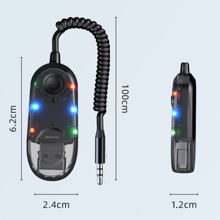 W9 Car Bluetooth Music Receiver USB Bluetooth 5.3 Adapter Wireless Audio Receiver - Bluetooth Car Kits by PMC TechLife | Online Shopping South Africa | PMC TechLife | Buy Now Pay Later Mobicred
