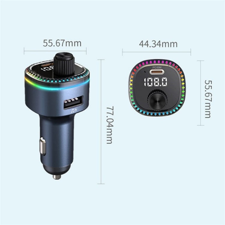 C58 Car MP3 Music Player Type-C + USB Car Charger Bluetooth Adapter FM Transmitter - Car Charger by PMC Jewellery | Online Shopping South Africa | PMC Jewellery | Buy Now Pay Later Mobicred