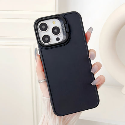 For iPhone 16 Pro Lens Frame Holder Shockproof Phone Case(Black) - iPhone 16 Pro Cases by PMC Jewellery | Online Shopping South Africa | PMC Jewellery | Buy Now Pay Later Mobicred