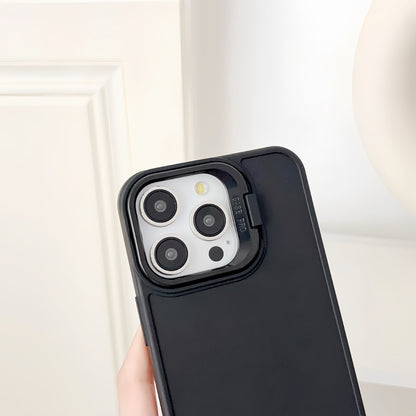 For iPhone 16 Pro Lens Frame Holder Shockproof Phone Case(Black) - iPhone 16 Pro Cases by PMC Jewellery | Online Shopping South Africa | PMC Jewellery | Buy Now Pay Later Mobicred