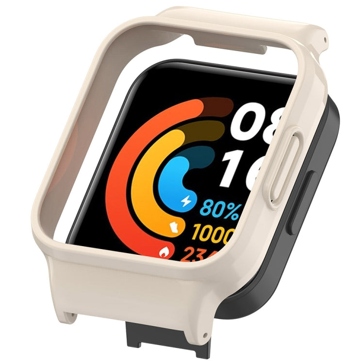 For Redmi Watch 3 Half Pack PC Watch Protective Case(Creamy White) - Watch Cases by PMC TechLife | Online Shopping South Africa | PMC TechLife | Buy Now Pay Later Mobicred