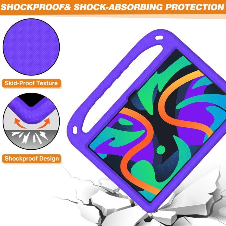 For iPad Pro 13 2024 Handle EVA Shockproof Tablet Case with Holder(Purple) - iPad Pro 13 2024 Cases by PMC TechLife | Online Shopping South Africa | PMC TechLife | Buy Now Pay Later Mobicred