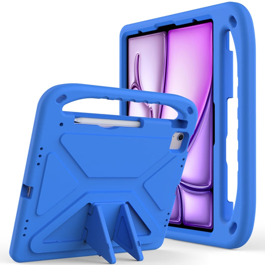 For iPad Air 13 2024 Handle EVA Shockproof Tablet Case with Holder(Blue) - iPad Air 13 2024 Cases by PMC Jewellery | Online Shopping South Africa | PMC Jewellery | Buy Now Pay Later Mobicred