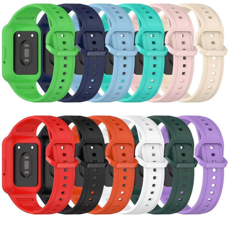 For  Huawei Band 9 NFC Two Color Frame Integrated Silicone Watch Band(White) - Watch Bands by PMc TechLife | Online Shopping South Africa | PMc TechLife | Buy Now Pay Later Mobicred