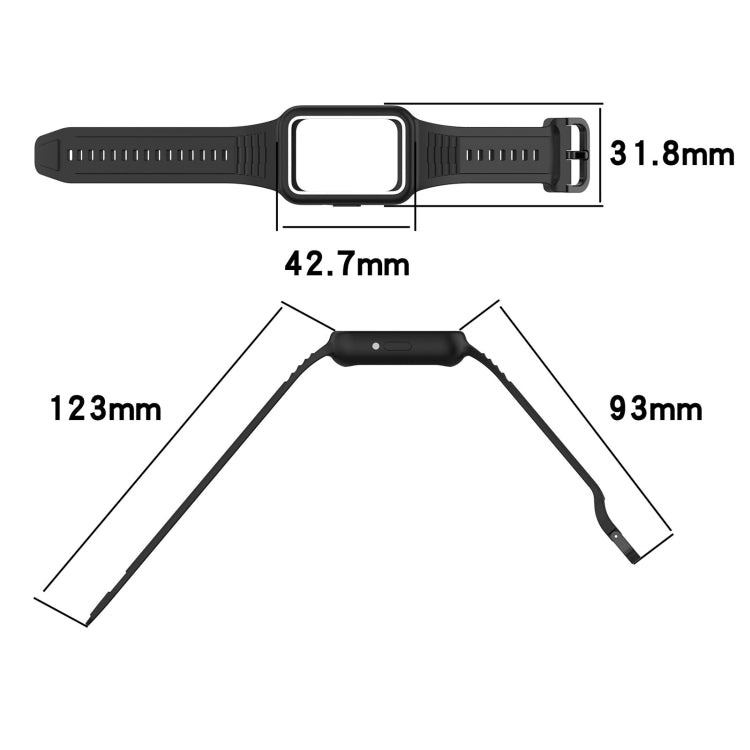 For  Huawei Band 8 Two Color Frame Integrated Silicone Watch Band(Light Pink) - free shipping - PMc TechLife - Order now!