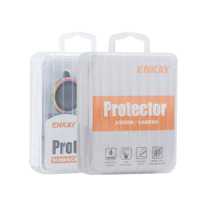 For iPhone 16 / 16 Plus ENKAY Hat-Prince AR 9H Rear Lens Aluminium Alloy Tempered Glass Film(Colorful) - iPhone 16 Tempered Glass by ENKAY | Online Shopping South Africa | PMC Jewellery | Buy Now Pay Later Mobicred