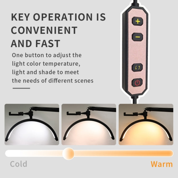 HD-M3X Pro 16 inch Adjustable Brightness Beauty Light Half Moon Light Eyelash Tech Lamp, Plug:US Plug(Black) - Selfie Light by PMC TechLife | Online Shopping South Africa | PMC TechLife | Buy Now Pay Later Mobicred