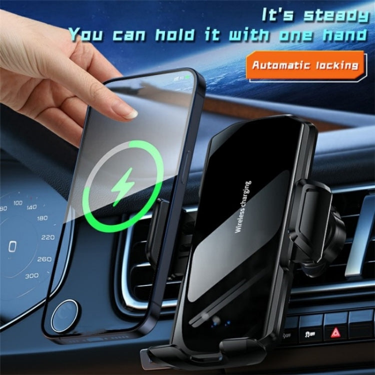 SD10 Wireless Charging Car Air Vent Car Mount Smart Sensor Phone Holder Charger - Car Charger by PMC TechLife | Online Shopping South Africa | PMC TechLife | Buy Now Pay Later Mobicred
