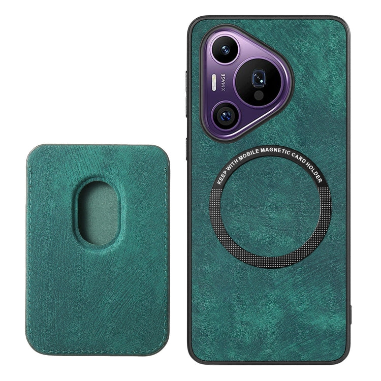 For Huawei Pura 70 Pro Retro Leather Card Bag Magnetic Phone Case(Green) - Huawei Cases by PMC Jewellery | Online Shopping South Africa | PMC Jewellery | Buy Now Pay Later Mobicred