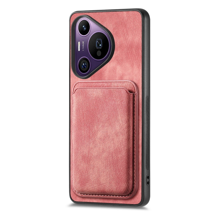 For Huawei Pura 70 Pro Retro Leather Card Bag Magnetic Phone Case(Pink) - Huawei Cases by PMC Jewellery | Online Shopping South Africa | PMC Jewellery | Buy Now Pay Later Mobicred