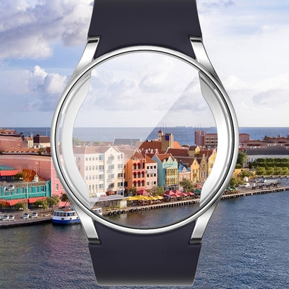 For Samsun Galaxy Watch 7 44mm Full Coverage TPU Electroplated Watch Protective Case(Cyan) - Watch Cases by PMC Jewellery | Online Shopping South Africa | PMC Jewellery | Buy Now Pay Later Mobicred