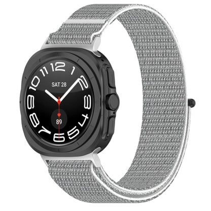 For Samsung Galaxy Watch Ultra 47mm Loop Nylon Hook and Loop Fastener Watch Band(Seashell Color) - Watch Bands by PMC Jewellery | Online Shopping South Africa | PMC Jewellery | Buy Now Pay Later Mobicred