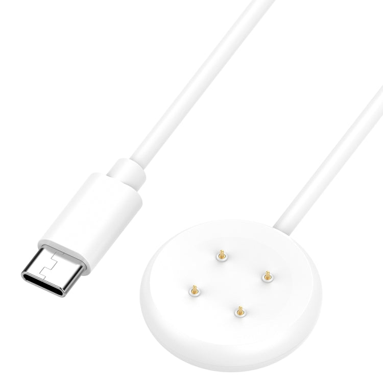 For Fitbit Ace LTE USB-C / Type-C Interface Smart Watch Magnetic Charging Cable(White) - Charger by PMC Jewellery | Online Shopping South Africa | PMC Jewellery | Buy Now Pay Later Mobicred