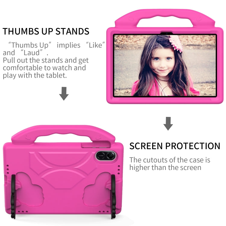 For Honor Pad X9 Children EVA Shockproof Tablet Case with Thumb Bracket(RoseRed) - Honor by PMC TechLife | Online Shopping South Africa | PMC TechLife | Buy Now Pay Later Mobicred