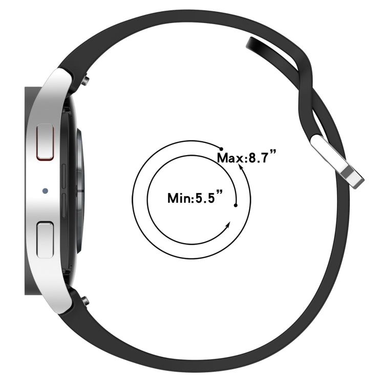 For Samsung Galaxy Watch7 40 / 44mm Solid Color Silver Buckle Quick Release Silicone Watch Band(Gray) - free shipping - PMC TechLife - Order now!