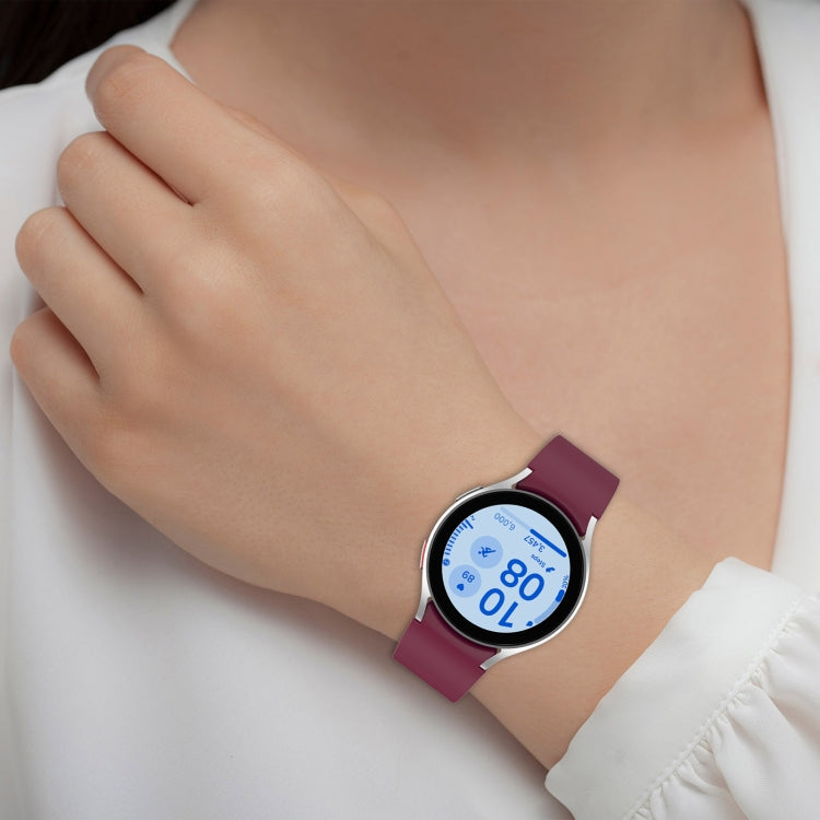 For Samsung Galaxy Watch7 40 / 44mm Solid Color Silver Buckle Quick Release Silicone Watch Band(Midnight Blue) - free shipping - PMC TechLife - Order now!