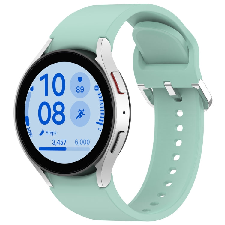 For Samsung Galaxy Watch 7 40mm Solid Color Silver Buckle Quick Release Silicone Watch Band(Teal) - free shipping - PMC TechLife - Order now!