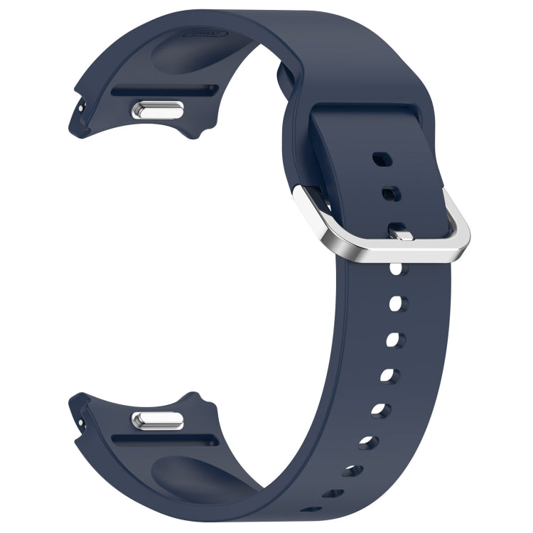 For Samsung Galaxy Watch FE 40mm Solid Color Silver Buckle Quick Release Silicone Watch Band(Midnight Blue) - free shipping - PMC TechLife - Order now!