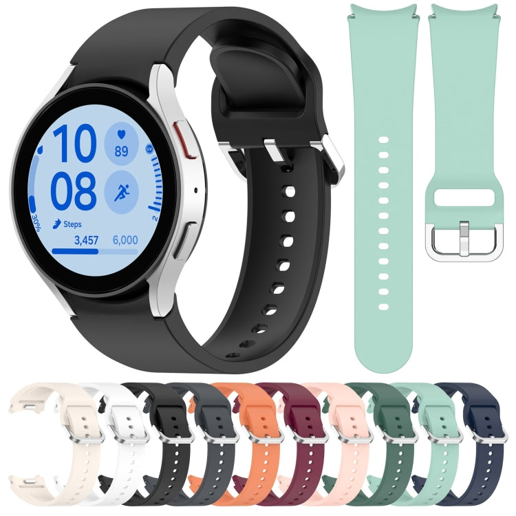 For Samsung Galaxy Watch 5  40mm Solid Color Silver Buckle Quick Release Silicone Watch Band(Orange) - free shipping - PMC TechLife - Order now!
