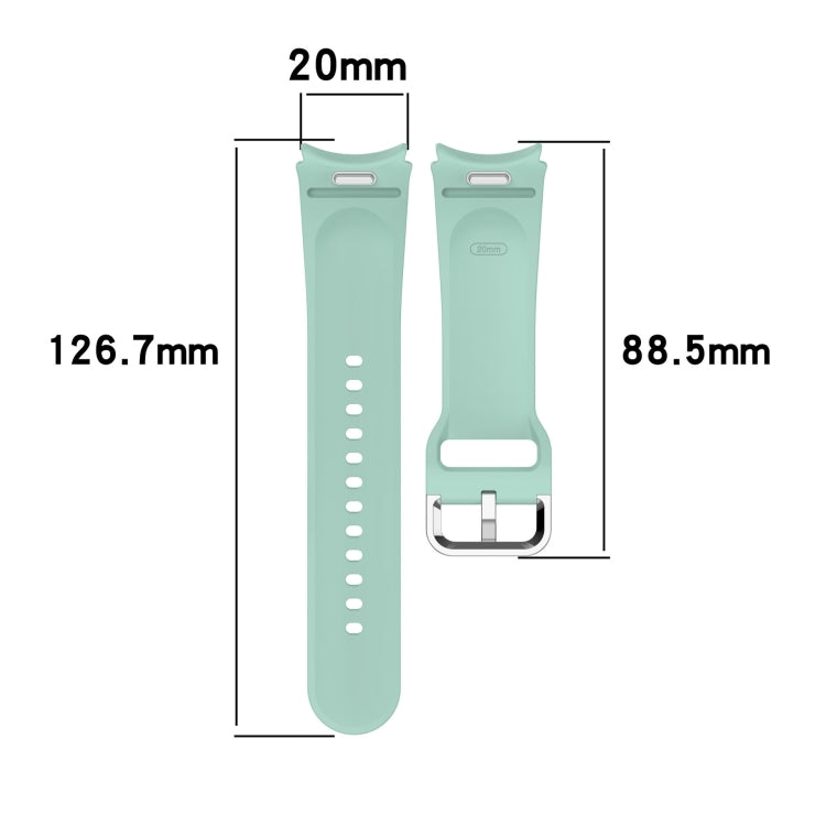 For Samsung Galaxy Watch 6 44mm Solid Color Silver Buckle Quick Release Silicone Watch Band(Green) - free shipping - PMC TechLife - Order now!