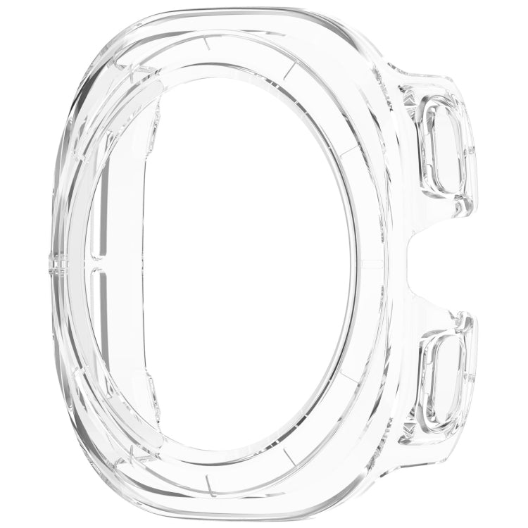 For Samsung Galaxy Watch Ultra 47mm Half Coverage Hollowed PC Watch Protective Case(Transparent White) - Watch Cases by PMC Jewellery | Online Shopping South Africa | PMC Jewellery | Buy Now Pay Later Mobicred