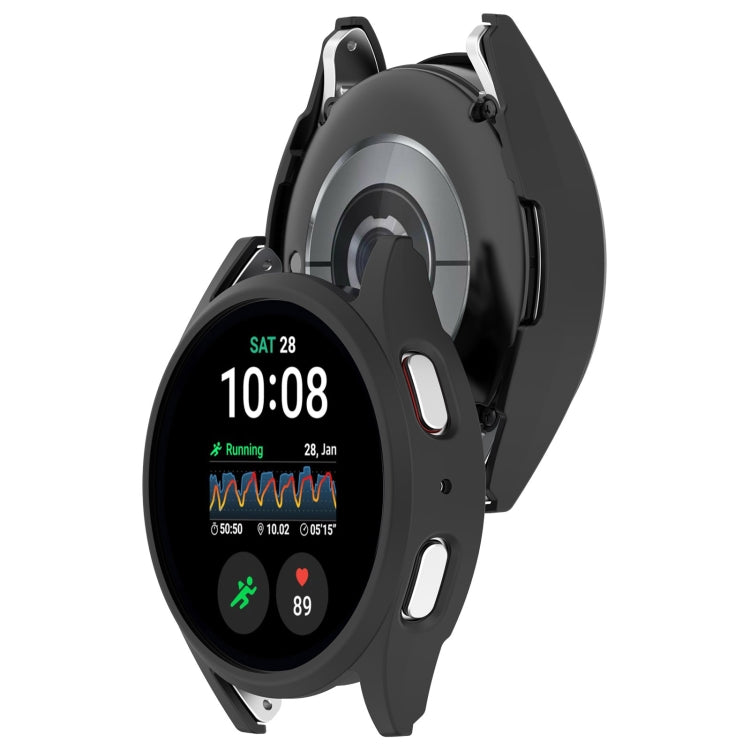 For Sansung Galaxy Watch 7 44mm Half Pack Hollow PC Watch Protective Case(Black) - Watch Cases by PMC Jewellery | Online Shopping South Africa | PMC Jewellery | Buy Now Pay Later Mobicred