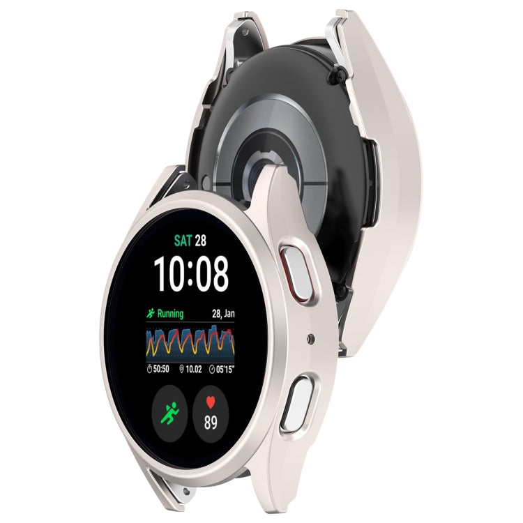 For Sansung Galaxy Watch 7 44mm Half Pack Hollow PC Watch Protective Case(Starlight) - Watch Cases by PMC Jewellery | Online Shopping South Africa | PMC Jewellery | Buy Now Pay Later Mobicred